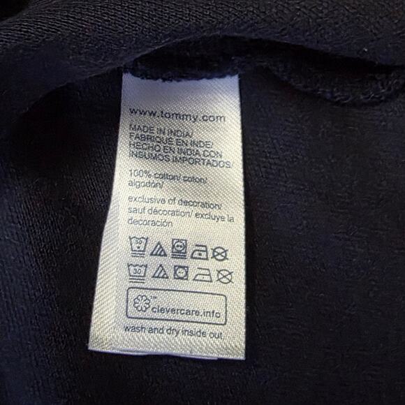 Tommy Hilfiger Polo Shirt Men’s Medium Navy Logo Short Sleeve - Picture 4 of 7